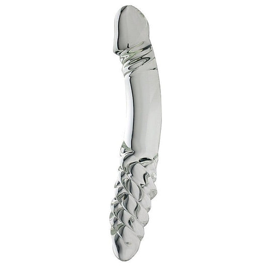 Blown Double-Ended Dildo with Twist - Glass Sex Toys