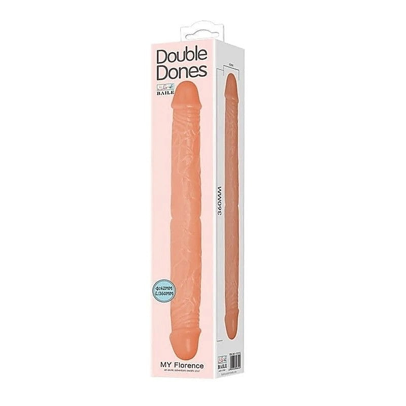 24 Cm Realistic Double Dong by Baile - Realistic Dildos