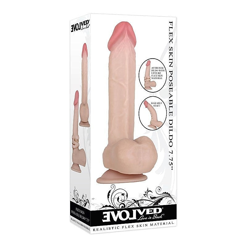 Evolved Flex Skin Poseable Dildo 7.75 Inch - Realistic Dildos