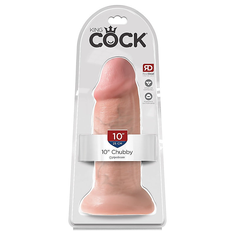 King Cock 10 Inch Chubby Realistic Dong - Realistic Dildos