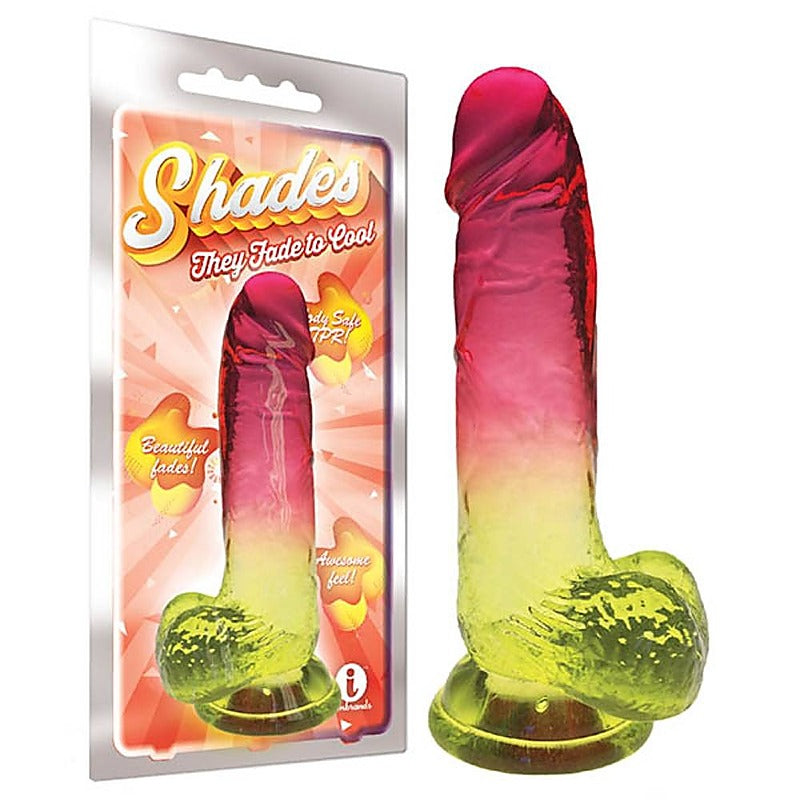 Shades 8 Inch Jelly Tpr Realistic Dong By Icon Brands - Realistic Dildos