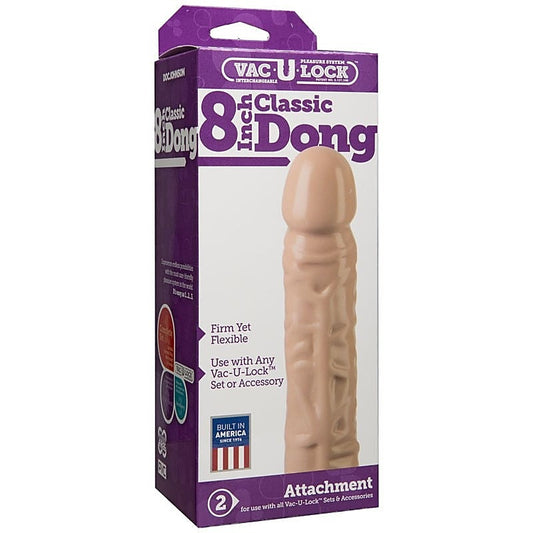 Vac-U-Lock 8 Inch Classic Dong By Doc Johnson - Realistic Dildos