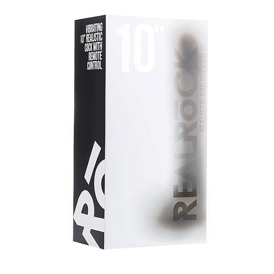 Real Rock Vibrating 10 Realistic Cock With Scrotum - Vibrating Dildos