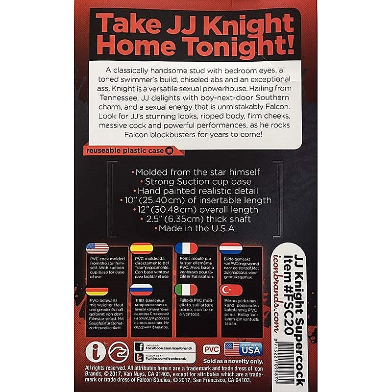 Jj Knight Supercock 12 Inch By Icon Brands - Realistic Dildos