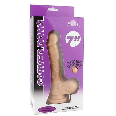 Aphrodisia Carved Vibrating 7 Inch Dildo - Realistic Dildos