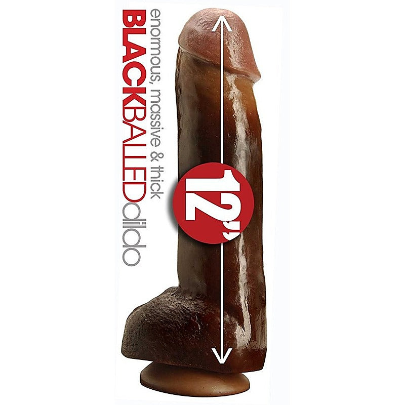 Black Balled 12 Inch Dildo By C1R Releasing - Realistic Dildos