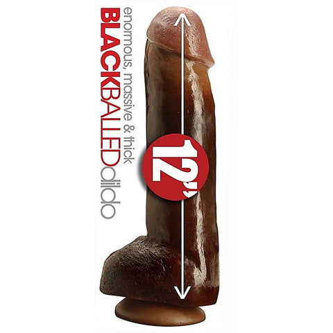 Black Balled 12 Inch Dildo By C1R Releasing - Realistic Dildos