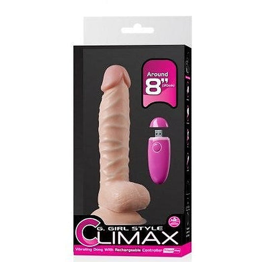 G-Girl Style 8" Climax Vibrating Dong - Realistic Dildos