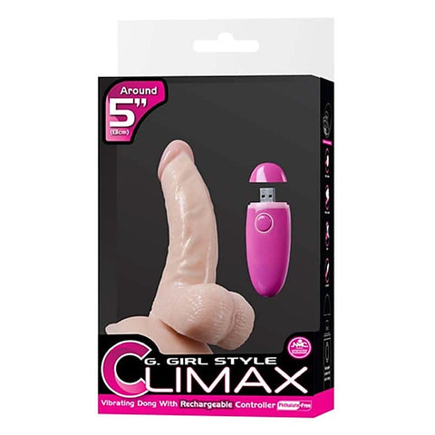 G-Girl Style Climax 5 Vibrating Dong With Balls by Nanma - Realistic Dildos