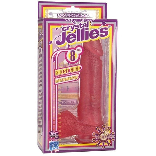 Crystal Jellies 8 Ballsy Cock With Suction Cup Base - Non-Realistic Dildos