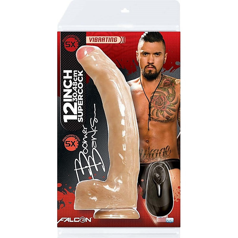 Falcon Super Cock Boomer Banks Vibrating By Icon Brands - Realistic Dildos