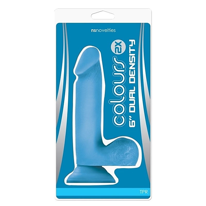 Colours 2X 6 In. Dual Density Blue By Ns Novelties - Realistic Dildos