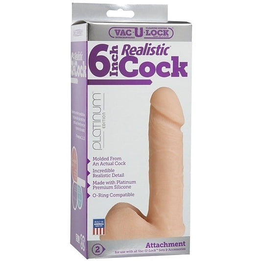 The Realistic Cock 6 Inch By Doc Johnson - Strap On Sextoys