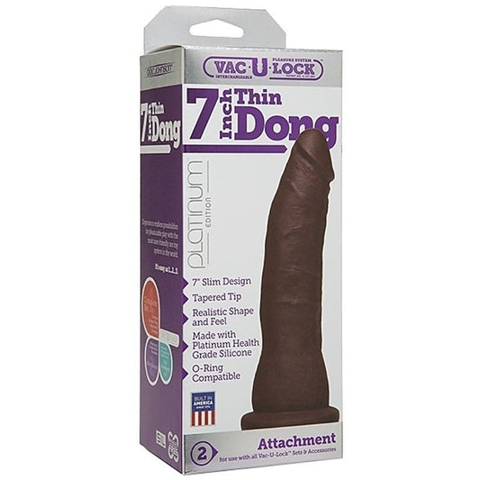 Vac-U-Lock Platinum Edition 7 Inch Thin Dong By Doc Johnson - Strap On Sextoys