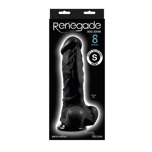 Renegade Big John Black Silicone By Ns Novelties - Realistic Dildos
