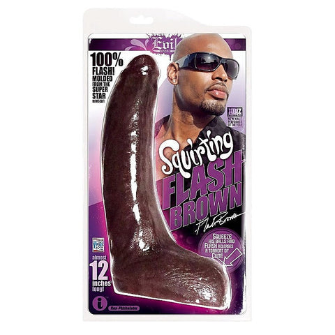 Premium Flash Brown Squirting Cock By Icon Male - Realistic Dildos