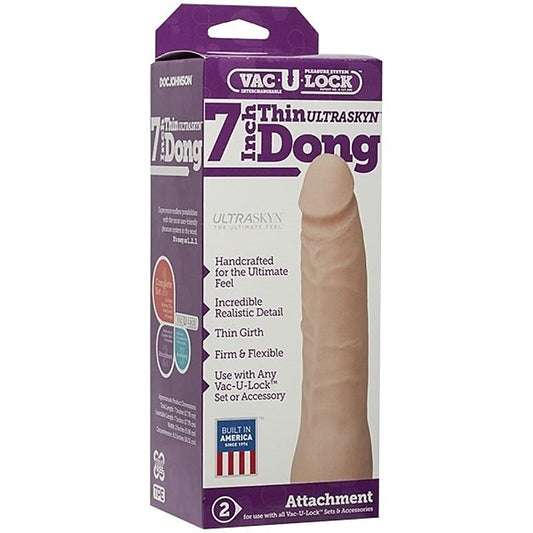 Vac-U-Lock 7 Inch Thin Realistic Dong By Doc Johnson - Strap On Sextoys