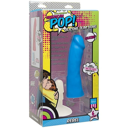 American Pop Rebel Silicone Slim Dong By Doc Johnson - G-Spot Vibrators
