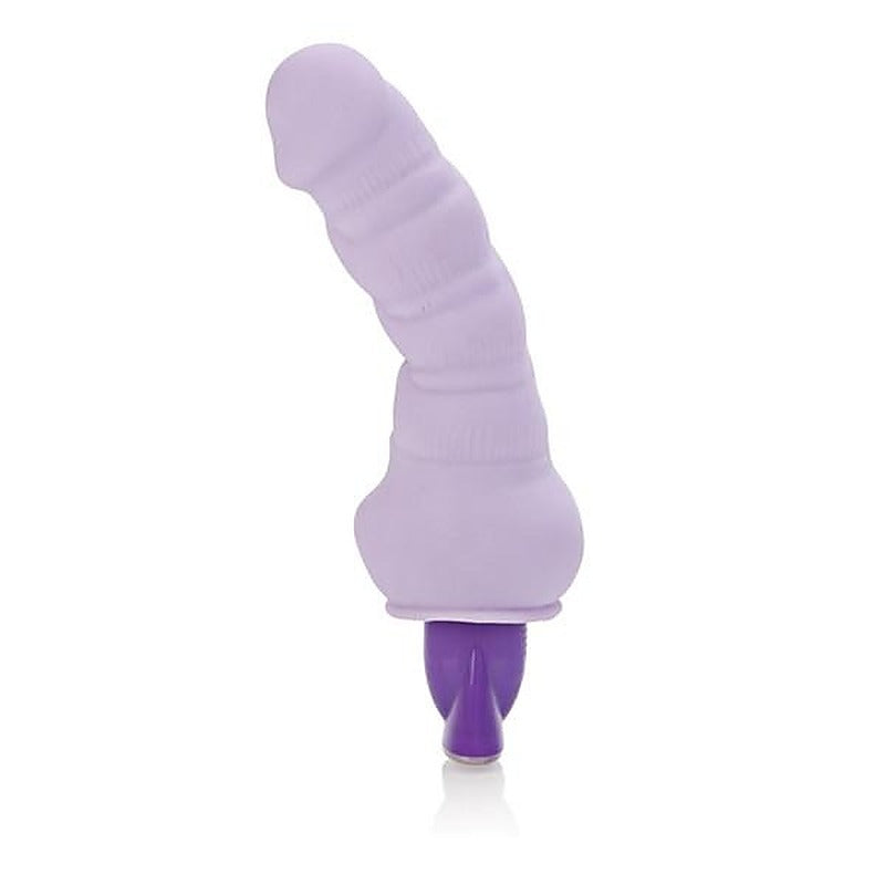 CalExotics 10 Function Pure Bendie Vibrating Dildo Purple - Realistic Dildos