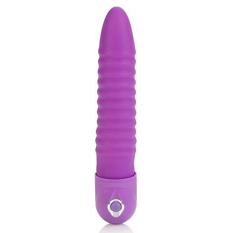 Waterproof Power Stud Ribbed Purple - Realistic Dildos