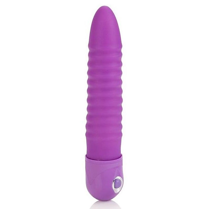 Waterproof Power Stud Ribbed Purple - Realistic Dildos