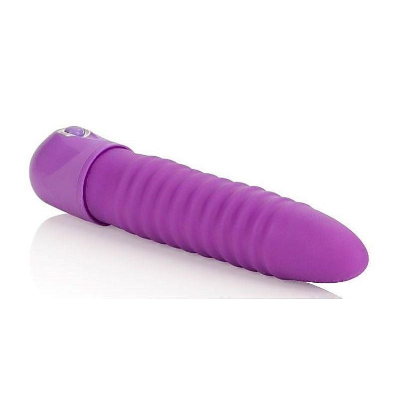 Waterproof Power Stud Ribbed Purple - Realistic Dildos