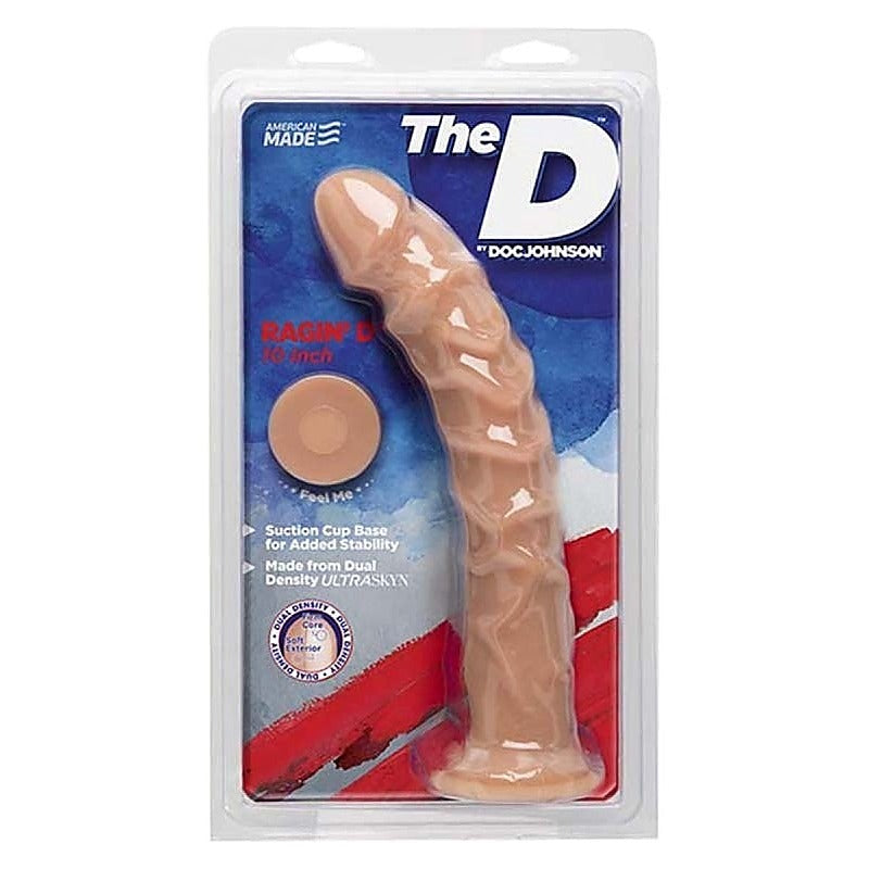 The D The Ragin - Realistic Dildos D 10 Inch Vanilla - Realistic Dildos