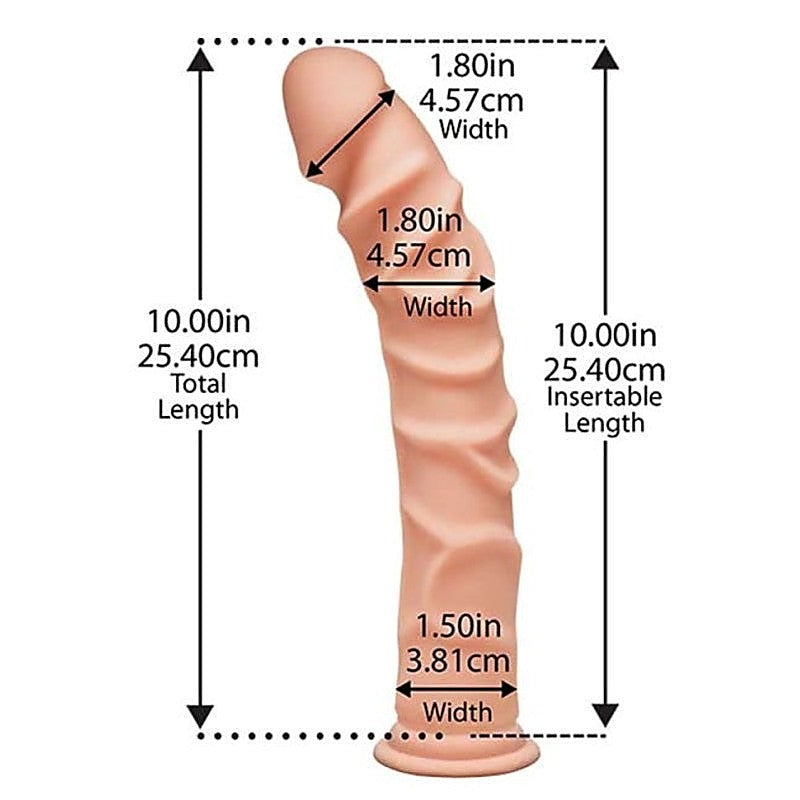 The D The Ragin - Realistic Dildos D 10 Inch Vanilla - Realistic Dildos
