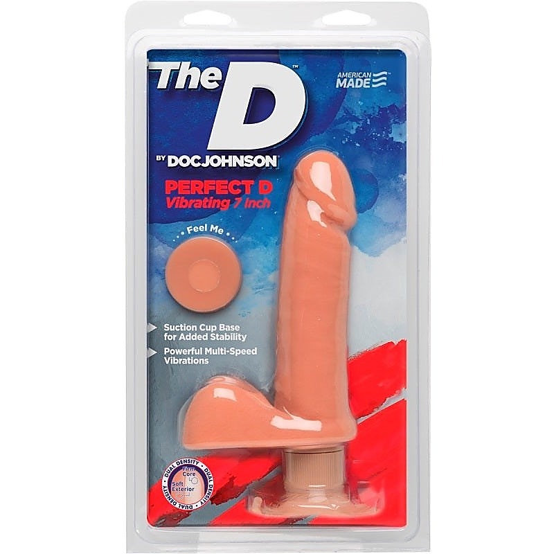 The Perfect D Vibrating 7 Inch By Doc Johnson - Realistic Dildos