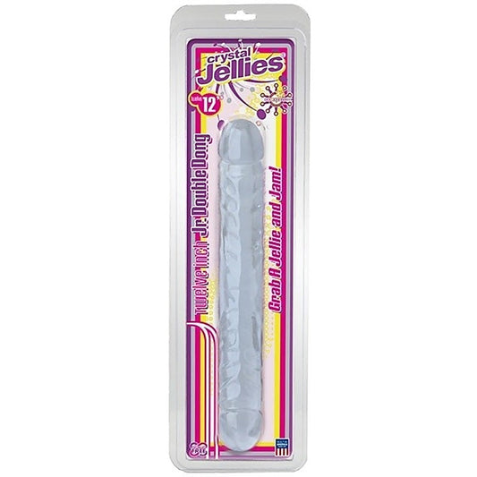 Crystal Jellies 12 inch Jr Double Dong - Bullet Vibrators
