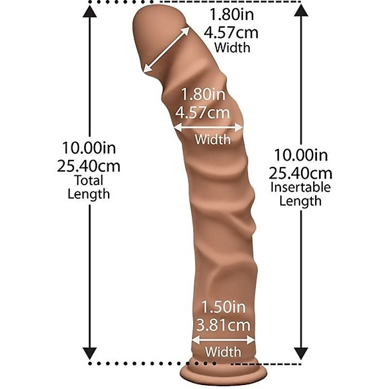 The D Ragin D Caramel 10 Inch By Doc Johnson - Realistic Dildos