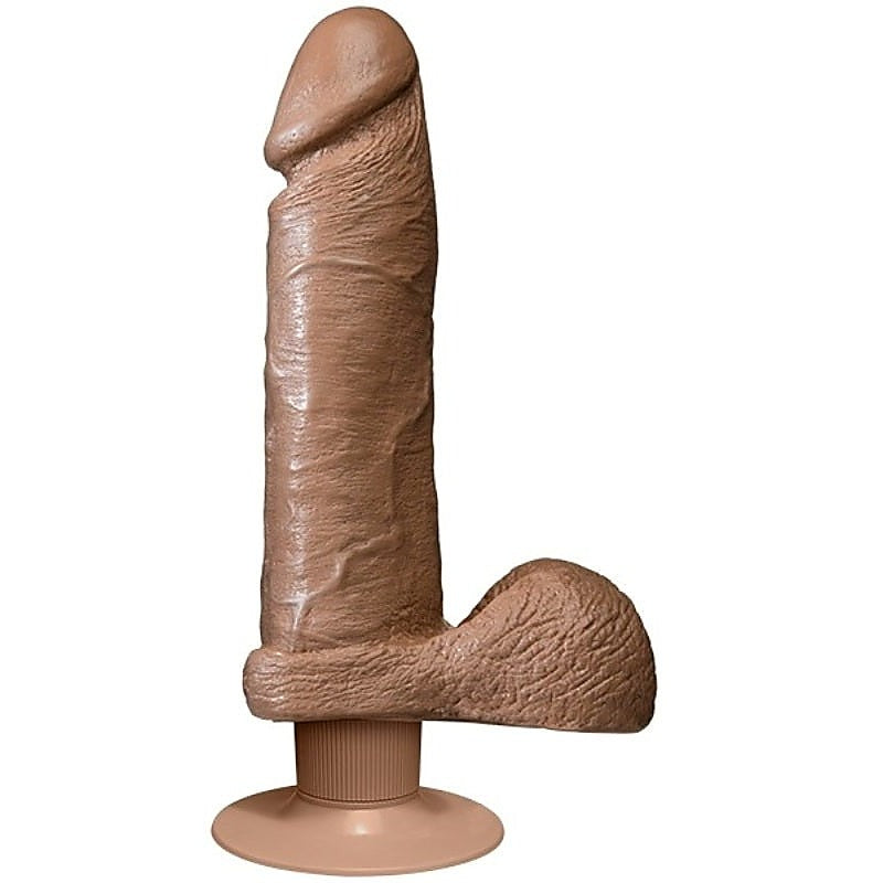 The Realistic Cock Vibrating 8 Inch Brown - Realistic Dildos
