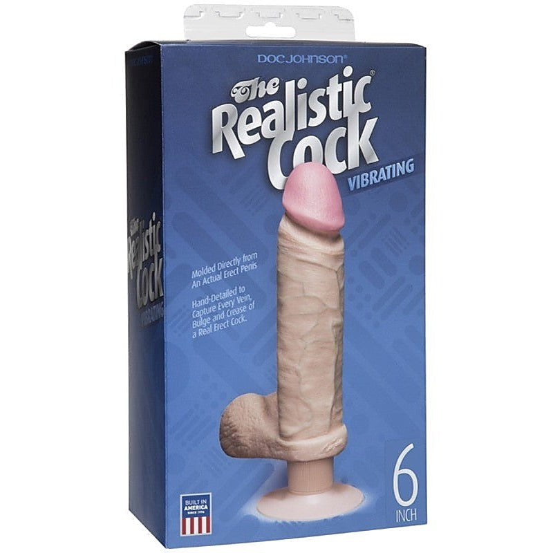 The Realistic Cock Vibrating 6 Inch By Doc Johnson - Realistic Dildos