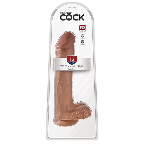 King Cock 13 Inch Realistic Cock With Balls - Realistic Dildos