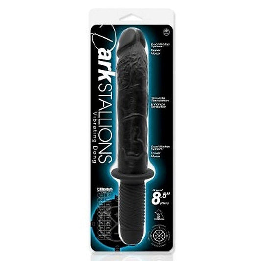 Dark Stallions 8.5 Vibrating Dong with 10 Functions - Clit Ticklers and Pulsators