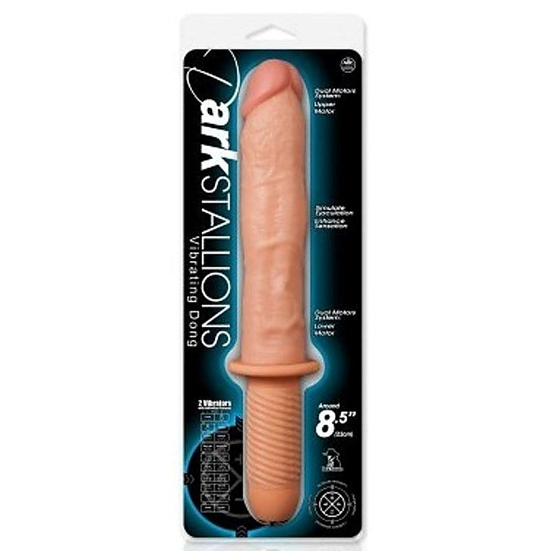 Dark Stallions 8.5 Vibrating Dong By Nanma Corporation - Clit Ticklers and Pulsators