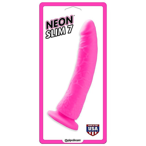 Neon Slim 7 Tapered Tip Realistic Dildo By Pipedream - Remote Control Vibrators