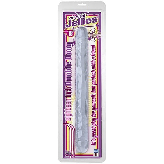 Crystal Jellies 18 Double Dong Clear By Doc Johnson - Realistic Dildos