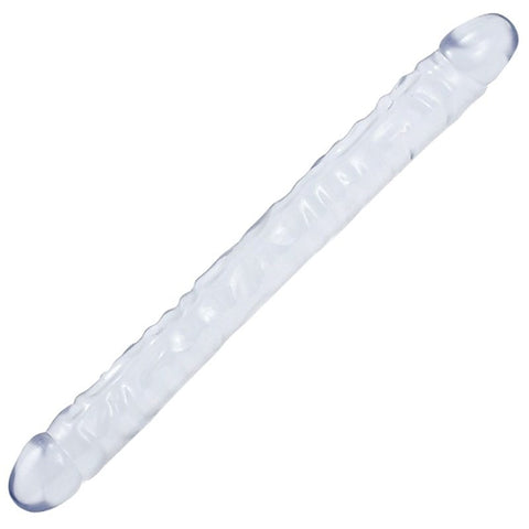 Crystal Jellies 18 Double Dong Clear By Doc Johnson - Realistic Dildos