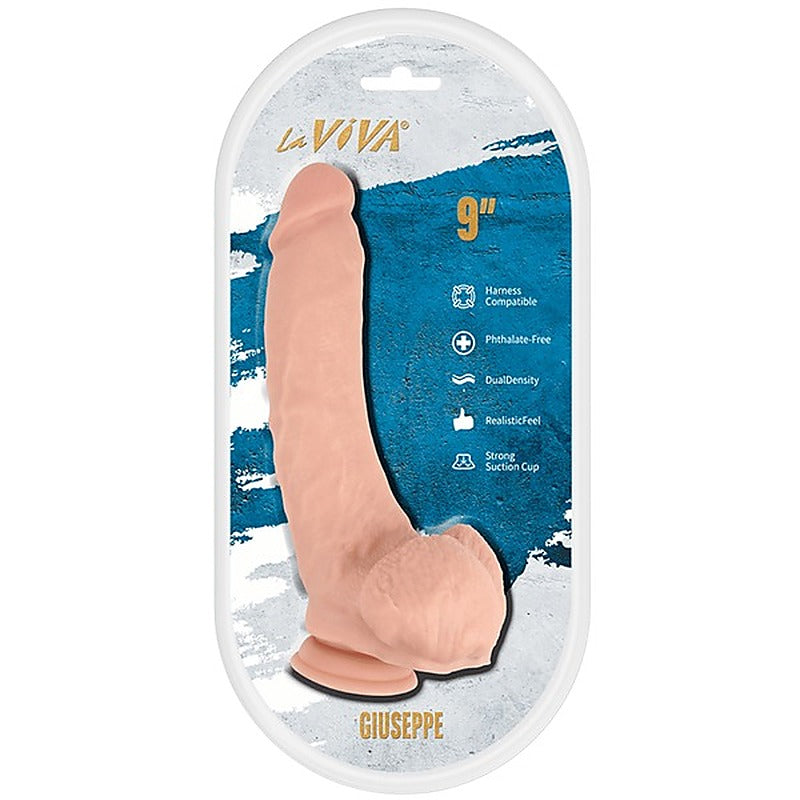 La Viva Giuseppe 9 Inches Realistic Dildo Flesh - Realistic Dildos