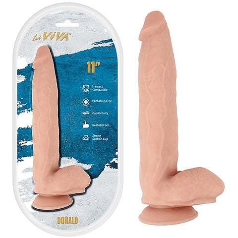 La Viva Donald 11 Inches Realistic Feel dildo Flesh - Realistic Dildos