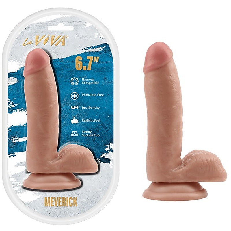 Maverick 6.7" Suction Cup Dong By La Viva - Realistic Dildos