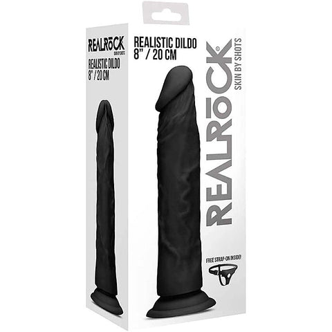 Realrock Skin Dildo Black by Shots Toys - Realistic Dildos