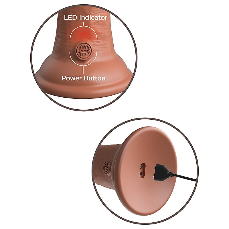 King Cock Elite Vibrating Dual Density Silicone Cock - Realistic Dildos