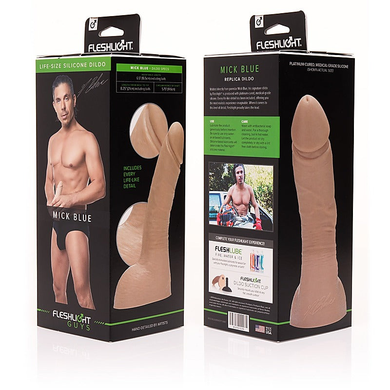 Mick Blue Bendable Realistic Dildo By Fleshlight - Realistic Dildos
