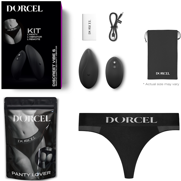 Marc DORCEL Discreet 10 Functions Panty Vibrator Black - - Remote Control Vibrators