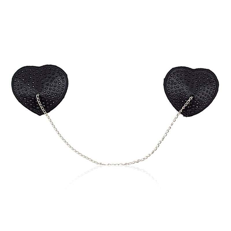 Encrusted Heart Shaped Nipple Pasties by Ella Bidoe - Fancy Dress Ups