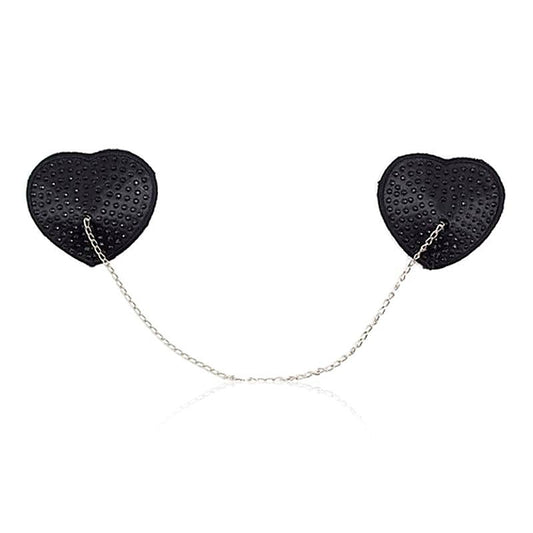 Encrusted Heart Shaped Nipple Pasties - Fancy Dress Ups