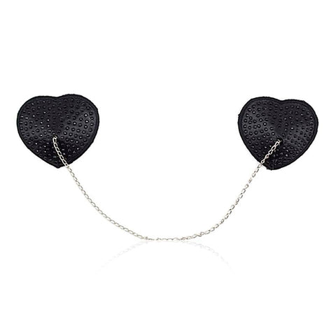 Encrusted Heart Shaped Nipple Pasties by Ella Bidoe - Fancy Dress Ups