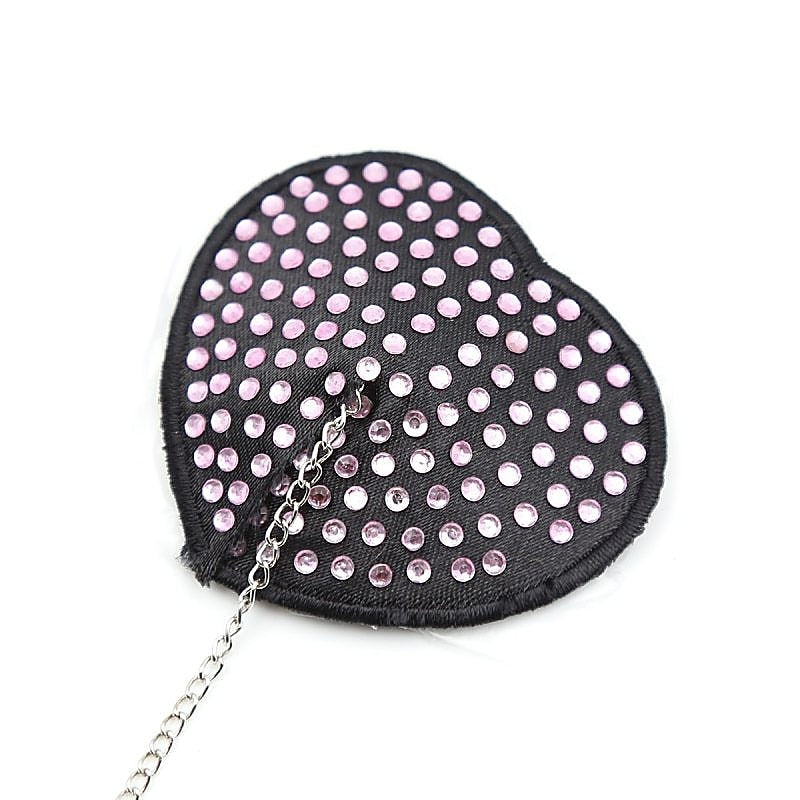 Encrusted Heart Shaped Nipple Pasties by Ella Bidoe - Fancy Dress Ups